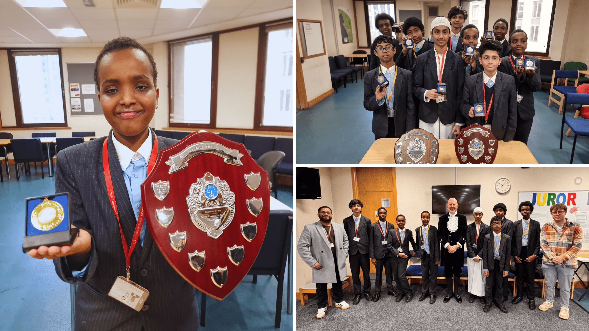 Pupils from Eden Boys' School, Birmingham take part in mock trials